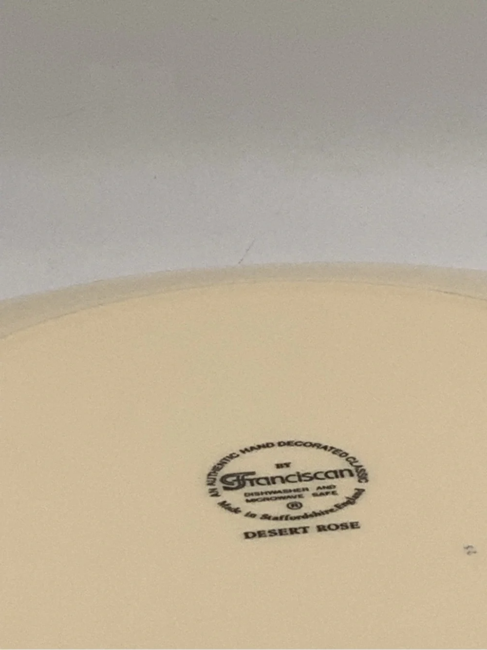 Three Franciscan Desert Rose Dinner Plates Made in England